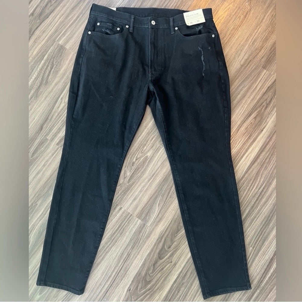 Abercrombie & Fitch Men's Slim Straight Black Jeans - Picture 6 of 6